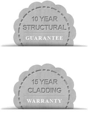 10 year structural guarantee 15 year cladding warranty